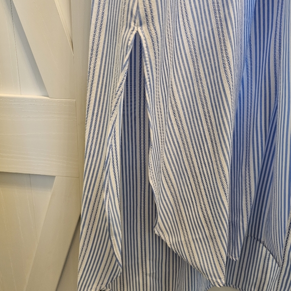 Zara Striped Shirt Dress (size S) in Blue & White. - Picture 3 of 7